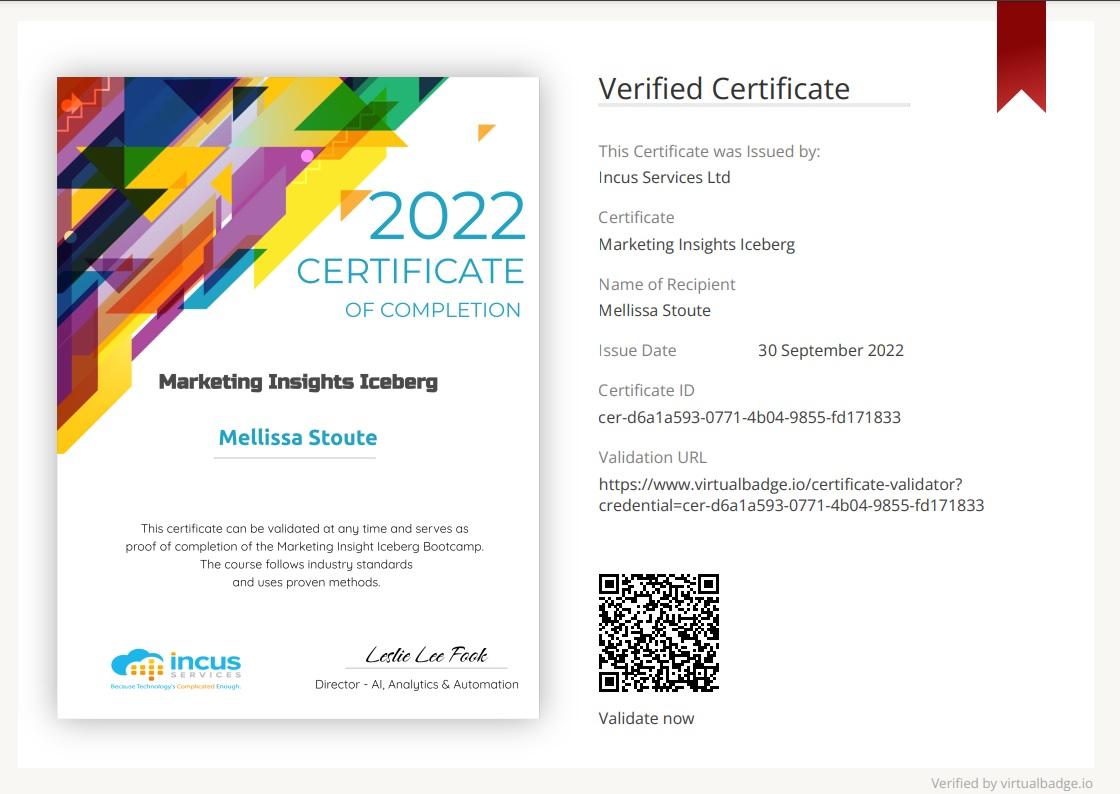 Incus Digital Certificate