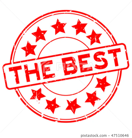 Grunge red the best word rubber seal stamp - Stock Illustration [47510646]  - PIXTA