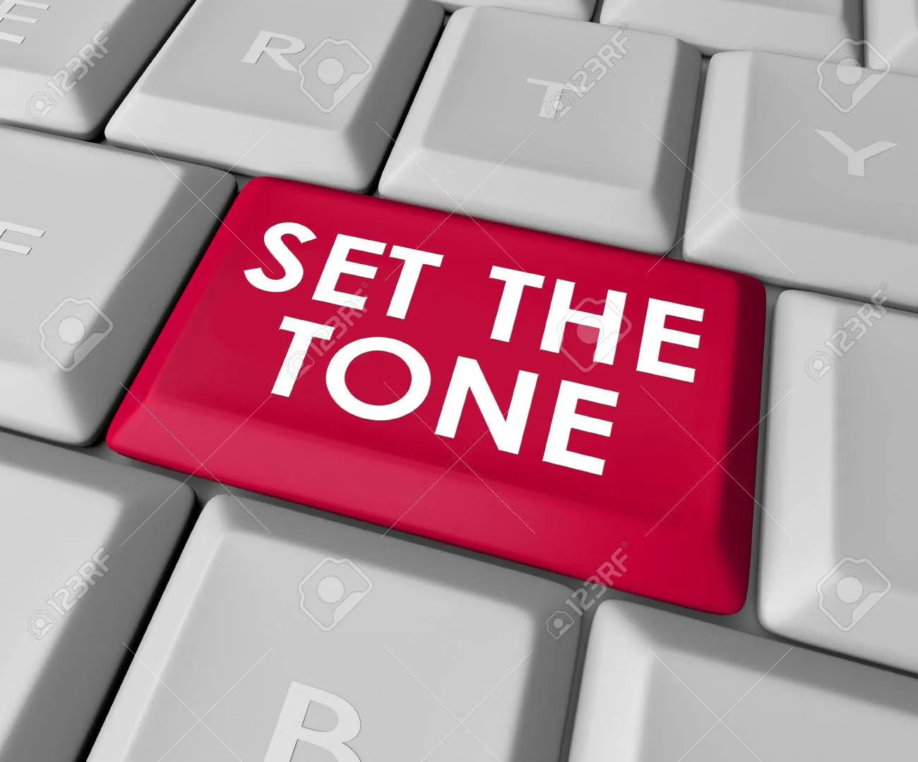 Set The Tone Words On A Computer Keyboard Button Or Key To Inject Meaning  In Your Message In Text Or Email Stock Photo, Picture And Royalty Free  Image. Image 32749712.