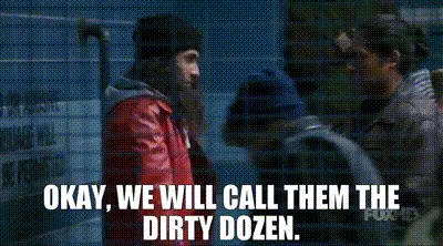 YARN | Okay, we will call them the dirty dozen. | Brooklyn Nine-Nine (2013) - S02E07 Crime | Video gifs by quotes | d930e0c4 | 紗